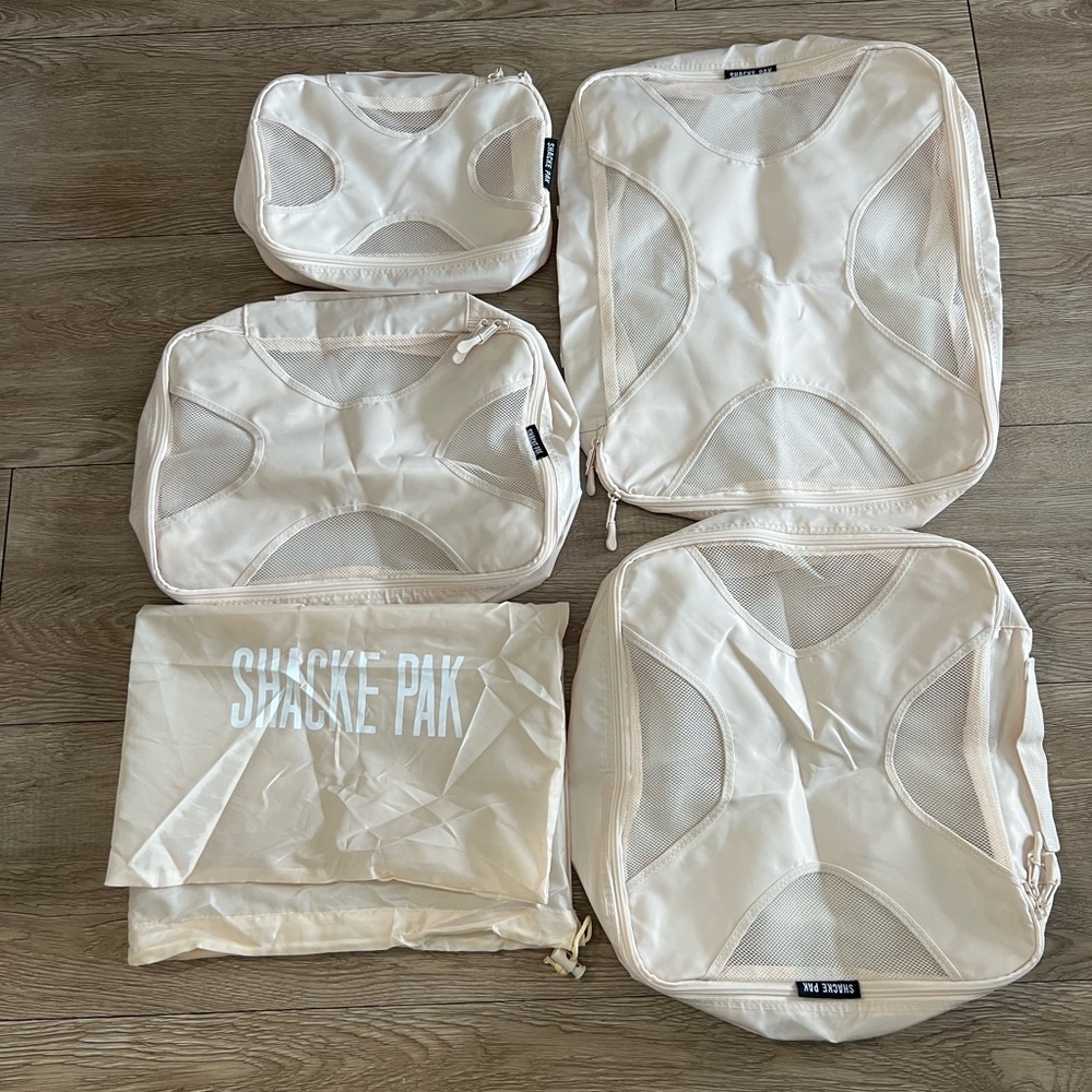 5pc Travel Packing Cubes and Drawstring Bag